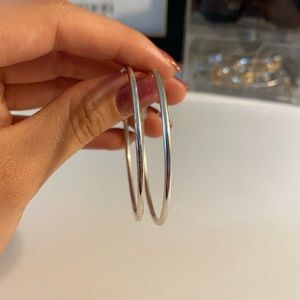 Silver hoops